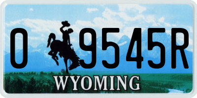 WY license plate 09545R