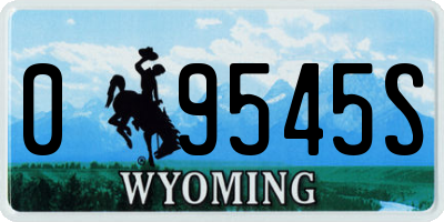 WY license plate 09545S