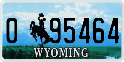 WY license plate 095464