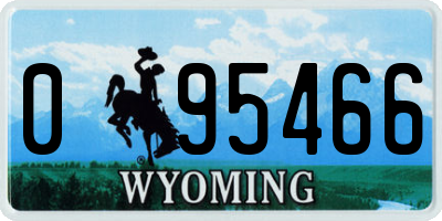 WY license plate 095466