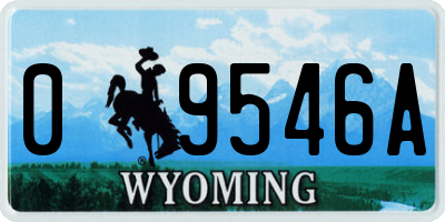 WY license plate 09546A