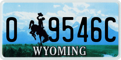 WY license plate 09546C