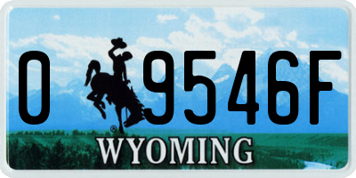 WY license plate 09546F