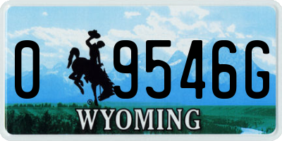 WY license plate 09546G