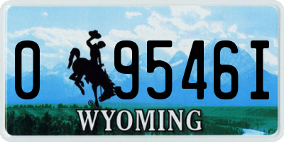 WY license plate 09546I