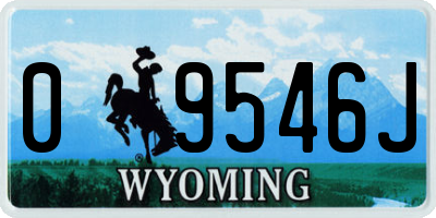 WY license plate 09546J