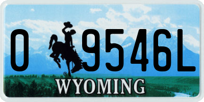 WY license plate 09546L