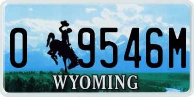 WY license plate 09546M