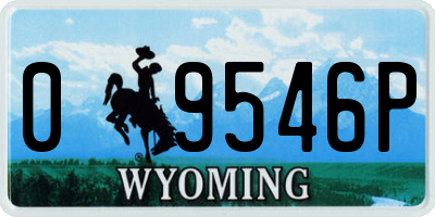 WY license plate 09546P
