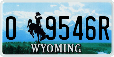 WY license plate 09546R