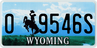 WY license plate 09546S