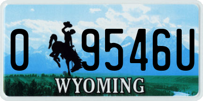 WY license plate 09546U