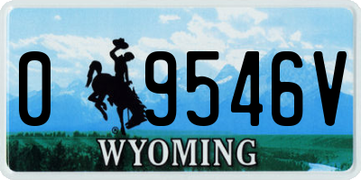 WY license plate 09546V