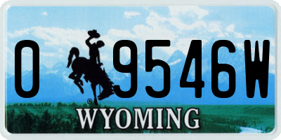WY license plate 09546W