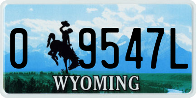 WY license plate 09547L
