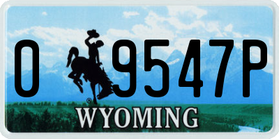 WY license plate 09547P
