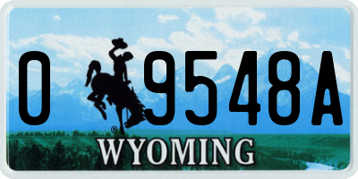 WY license plate 09548A