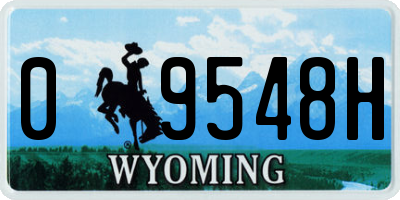 WY license plate 09548H