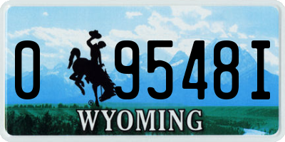 WY license plate 09548I