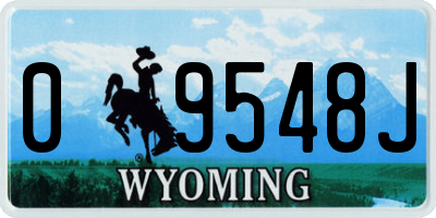WY license plate 09548J