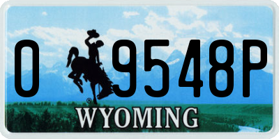 WY license plate 09548P