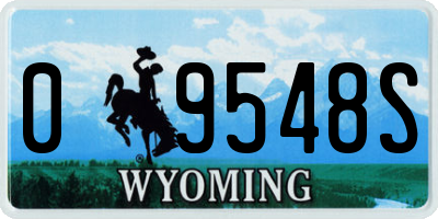 WY license plate 09548S