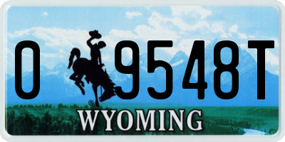 WY license plate 09548T
