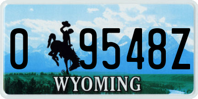 WY license plate 09548Z