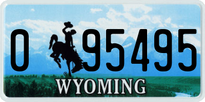 WY license plate 095495