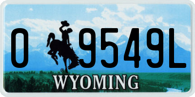 WY license plate 09549L