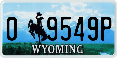 WY license plate 09549P