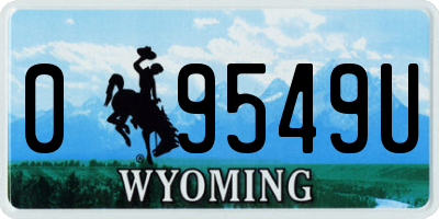 WY license plate 09549U