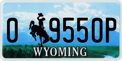 WY license plate 09550P
