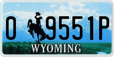 WY license plate 09551P