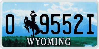 WY license plate 09552I