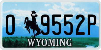 WY license plate 09552P
