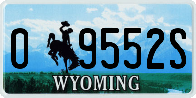 WY license plate 09552S