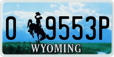 WY license plate 09553P