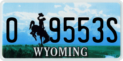 WY license plate 09553S