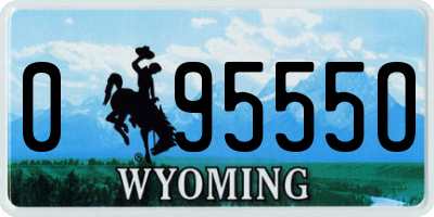 WY license plate 09555O