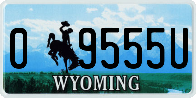 WY license plate 09555U