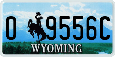 WY license plate 09556C