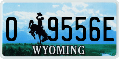 WY license plate 09556E
