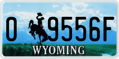 WY license plate 09556F