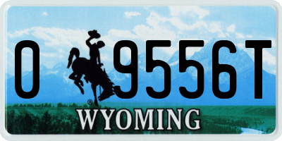 WY license plate 09556T