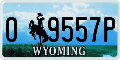 WY license plate 09557P
