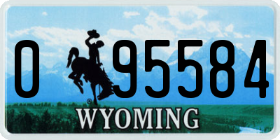 WY license plate 095584