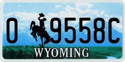 WY license plate 09558C