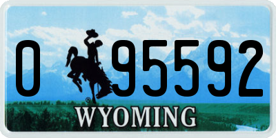 WY license plate 095592