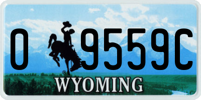 WY license plate 09559C